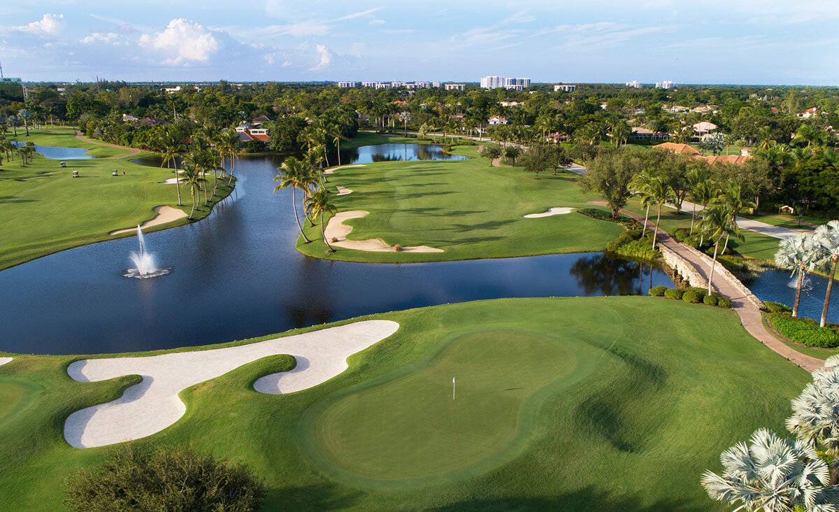 The golf course at the Boca Grove neighborhood in Boca Raton, Florida.